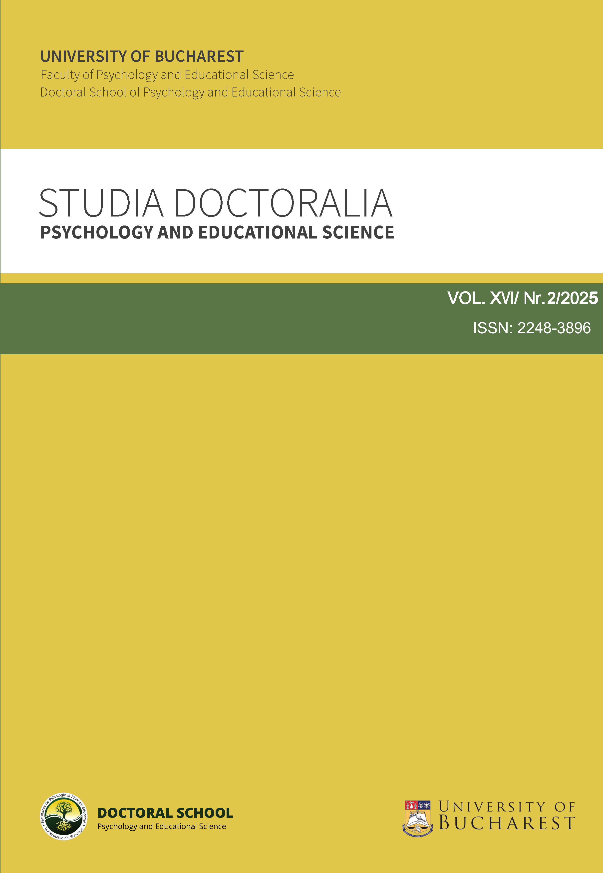 					View Vol. 16 No. 2 (2025): STUDIA DOCTORALIA. PSYCHOLOGY AND EDUCATIONAL SCIENCE
				